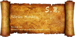 Sörös Mihály névjegykártya